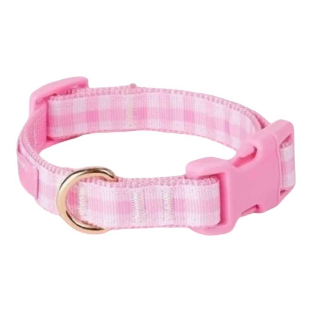 Stoney Clover Lane LIMITED EDITION Extra Large Pink Gingham Dog Collar